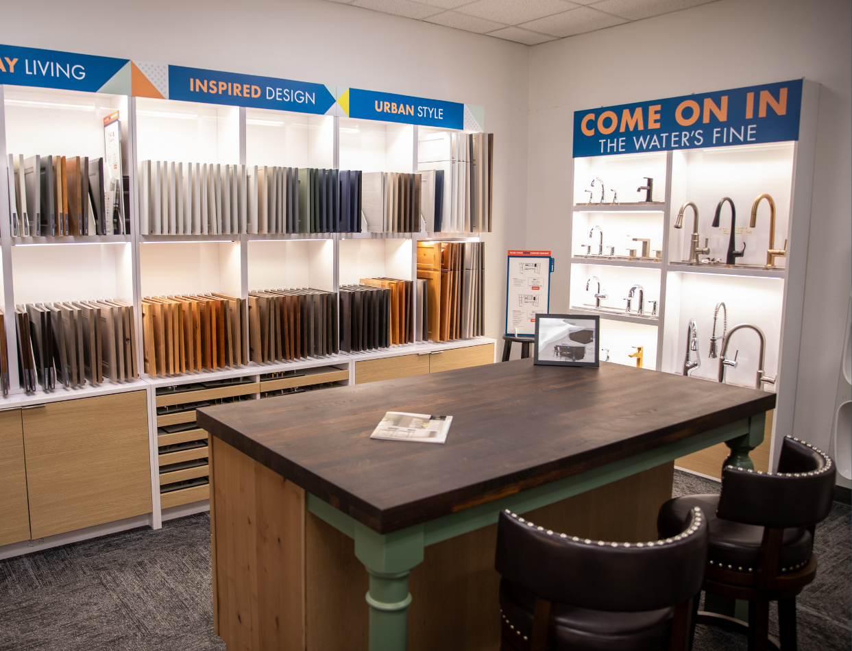 Meeting table in showroom