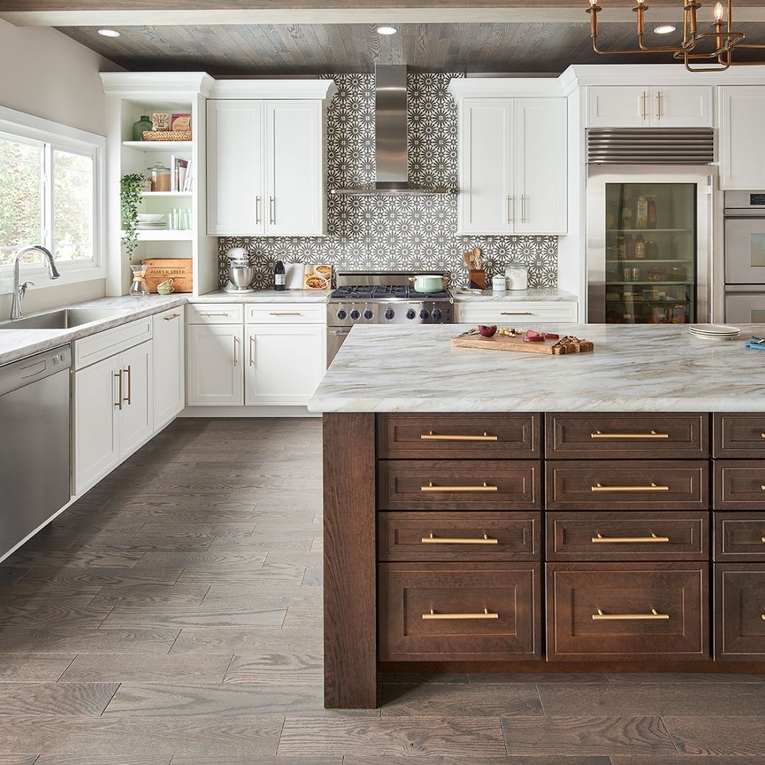 A well-lit kitchen remodeled by Kiba Studios