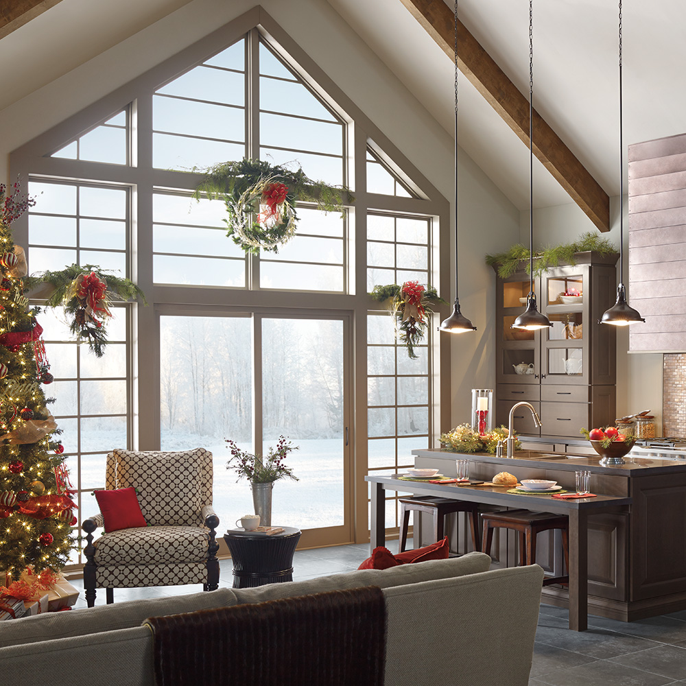 kitchen decorated with christmas decor