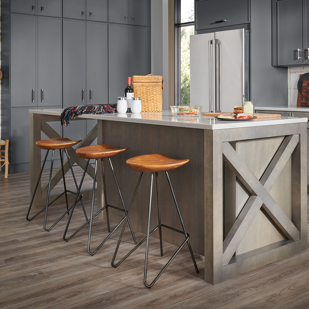 gray kitchen island