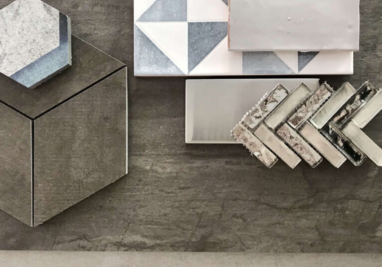 dark color sample of backsplash and countertop